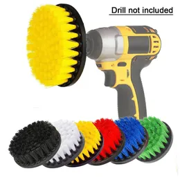 3/4/6PCS Drill Brush Attachment Set Power Scrubber Car Polisher Bathroom Cleaning Supplies Extender Kitchen Tools 220511