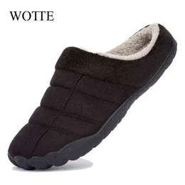 Pantofole da uomo invernali Calde pantofole da uomo floccate in peluche per la casa Resistente all'usura Antiscivolo Cucito Scarpe da uomo in gomma morbida per la casa J220716