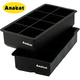 Anaeat 1pc Silicone Ice Cube Maker Form for Candy Cake Pudding Moldes de chocolate Bandejas quadradas 220509