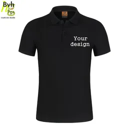Dostosowanie koszuli polo DESIGN DIY Men and Women Casual Polo Shirt Team Reklama koszula 220609