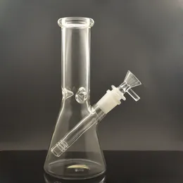 8inch Glass Beaker Bong Hitman Heady Smoking Water Bong färgade två Funcation Bongs -vattenpipa med 14,5 mm Downstem Oil Burner Pipe DHL gratis