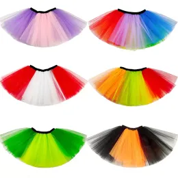 Flickor Tutu kjolar Rainbow Ballets Kids kläder Fancy Pettyskirt Running Sports Fashion Stage Dans Wear Costume Summer Tulle Princess Mini Dress