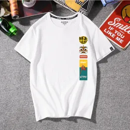 Summer Krótki chiński styl dźwigowy Zabawny T -koszulka Młodzieżowa moda luźna Cotoon Hip Hop Ubrania Harajuku Man Streeywear 220713