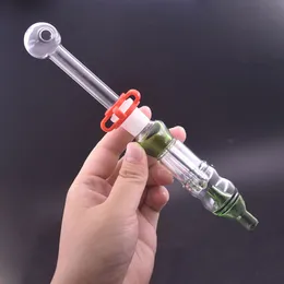 MQBsomk Mini Hand Smoking Pipe with Birdcage Filter 14mm Female Micro NC Kits Dab Straw Tube Oil Rigs with Male Glass Oil Burner Pipes