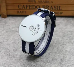 9002 مفهوم كوري أزياء رجال الكوارتز wristwatch زوجين المد الشرير على غرار الشباب الأولاد والفتيات القماش الشبكة حزام حزام السوار السوار