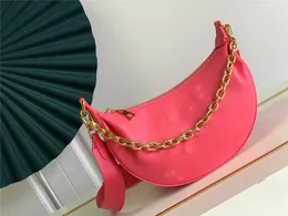 Designer Luxury Over The Moon Loop Bubblegram Dragon Fruit Pink Chain Crossbody Shoulder Bag M59915 7A Quality