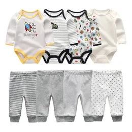 Sonbahar Bebek Kız Giysileri Pamuk 6/ Born Bebek Setleri Bodysuitspants Bebek Bebek Giysileri Kış Giysileri Setleri Roupas de Bebe LJ201223