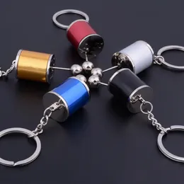 Car 6 Speed Gearbox Gear Keychain Fidget Toys Metal Key Ring Dice Venting Artifact Fingertip Novelty Sensory Autism Needs Anxiety Reliever Toy