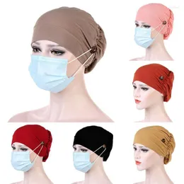 Beanie/Skull Caps Women Cotton Breathe Hat Women's Hijabs Turban Elastic Cloth Head Cap Ladies Hair Accessories Muslim Scarf Wholesale Scot2