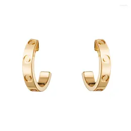 スタッドラグジュアリーネジlove love single earrings for women gurss ladies 316lチタンスチールファインジュエリー