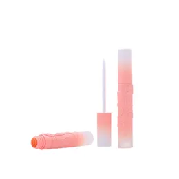 Packing Empty Bottle Rilievo Bowknot Shape Lip Gloss Tube Vacker Gradient Pink Refillable Portable Cosmetic Packaging Container 5 ml
