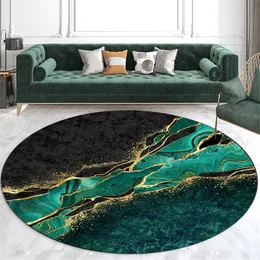 Ковры роскошные зеленые мраморные коврик круглый гостиная ковер современный диван северный кофейный столик коврик для спальни Decor
