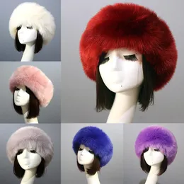 Berretti Fascia in pelliccia sintetica Cappelli invernali da donna Bomber caldo Soffici berretti russi Paraorecchie Ragazza Sci all'aperto Snow244k