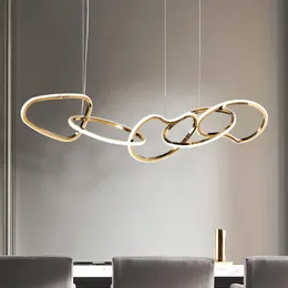 Geometric dining room chandelier Pendant Lamps New light luxury table bar post-modern minimalist creative personality designer