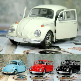 Car Toys Vintage Beetle Diecast Pull Back Model Toy for Children Gift Decor Cute Figurines 220608