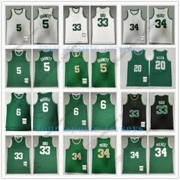 Retro Basketball Jerseys Garnett 5 Kevin Russell 6 Bill Allen 20 Ray Bird 33 Larry Pierce 34 Paul Green Men Women Kids