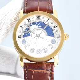 Męskie zegarek Automatyczne zegarki mechaniczne Wodoodporne szafirowe na rękę Business Wris -Diamond Skórzanie ze stali nierdzewnej Kluczowe klamra Montre de Luxe 42mm