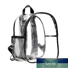 Çift omuz şeffaf okul çantası Çok renkli isteğe bağlı su geçirmez toz geçirmez spor güvenliği ücretsiz şeffaf çanta