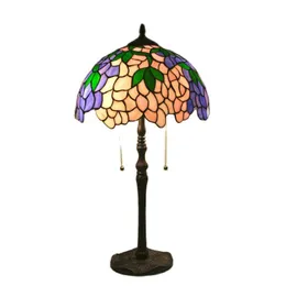 Tischlampen 16" Tiffany Blumen Lampe Foyer Schlafzimmer Restaurant Land Romantische Glas Hochzeit Dekor Schreibtisch Licht D42001LHJTable