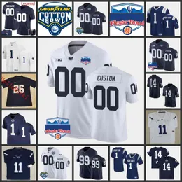 XFLSP 2022 College Custom Custom Penn State Nittany Львы сшитые футбольные Джерси 14 Todd BlackGey 45 Sean Lee 89 Дэйв Робинсон 22 Эван Ройстер 5 Daesean