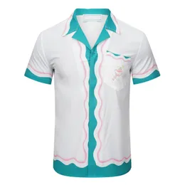 Men's Plus Tees Polos T Shirts LUXURY Summer Designer Shirts Fashion Letter V Silk Bowling Asia Size M-3XL