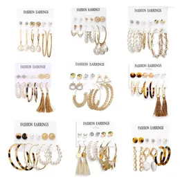Dangle Chandelier 2022 Bohemian Pearl Shell Alphabet Acrylic Set Earrings Simple Moon Tassel Charm 보석 패션