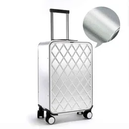 Międzynarodowa marka luksusowa aluminummagneium walizka Tas Lock Spinner Trolley Bagage J220707