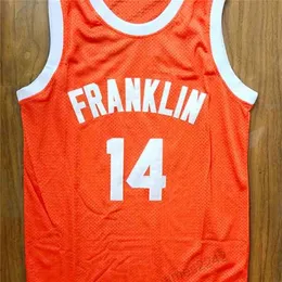 Nikivip Don Cheadle Earl the Goat Manigault High School Jersey #14 Benjamin Franklin Rebound Man Size S-XXL