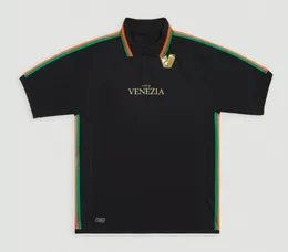 축구 유니폼 22 23 Venezia FC Home Black Aramu Forte Venice Busio Football Shirts 남자 키트 키트 짧은 긴 소매