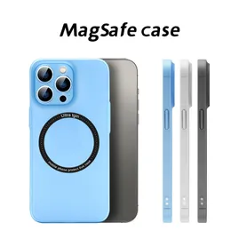 新しい透明な磁気マットスキンは、iPhone 12PROMAX 12 13 Pro Max High Qualit PC Ultra-Thin Hard Caseの電話ケースを感じるケースを感じる