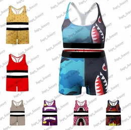 Women Tops Shorts High Waist Beach Swimwear 2 pieces Sexy Swimsuit Lady Summer Bathing Suit