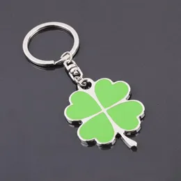 Klapety metalowe wysokiej jakości zielone liście brelowe moda kreatywna Piękna czterech stopów koniczyny Lucky Key Bejdia S161keyChains