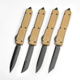 New Style MT Pocket Knife UT Camping Hunting Automatic Knives Outdoor Tactical EDC Practical Survival Tools D2 Blade CNC Aluminum Handle Nylon Sheath Self Defense