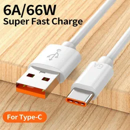 OEM 6A 66W USB Type C Super Fast быстро зарядная кабели для Huawei Mate 40 50 P50 P40 Xiaomi 12 11 10 Pro Oppo Vivo Samsung S21 S20 Tipo USB-C Краткое зарядное устройство