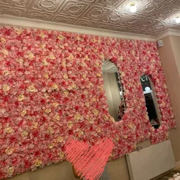 Dekorativa blommor kransar Silk Rose Flower Wedding Decoration Ramadan Artificial Wall For Home Decor Baby Shower Bakgrund