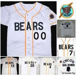 XFLSPカスタムBAD NEWS BEARS野球ジャージ任意の数字＃3ケリーリーク＃7ミゲルアジラ＃11アマンダWhurlitzer＃12 Tanner Boyle Movie Jersey