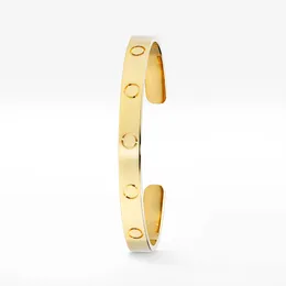 Bangle Open Cuff Love Bracelets Bangles for Women Men Titanium Steel Designer Jewelry with Inscription 17cm 19cm Gold Silver Color Classic Design