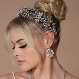 Baroque Princess Wedding Crowns Headpieces For Brides Luxury Crystsals Rhinestones Headband Tiaras Women Hair Accessories Formal Prom Hair Jewelry CL0749
