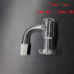 Terp Slurper Vacuum Quartz Banger Nails Hookahs Accessories 2mm Wall 20mmOD 10mm 14mm 18mm Male High Quality Smoking Tool For Water Bong Dab Rig