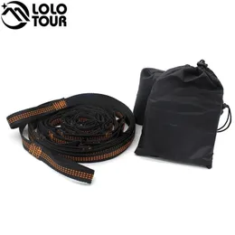 2 datorer Super Strong Hammock Strap Belt Hamac Hamaca Hamak Travel Portable Study Hanging Tree Rope E2 Y200327