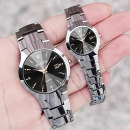 Hot Selling Wlisth Waterproof Par Watch Calender Quartz Watch Unisex Ladi Stainls Steel Quartz Watch With Date