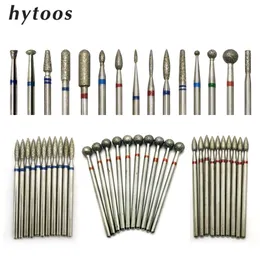 HYTOOS 10pcsSet Nail Drill Bits Diamond Cutters Manicure Cuticle Burr Milling Cutter for Pedicure Nails Accessories Tools 220812