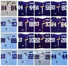 Jahrgang 1998 Herren 84 Randy Moss 10 Fran Tarkenton Fußballtrikots 93 John Randle 28 Peterson 88 Alan Seite 44 Chuck Foreman 56 Chris Doleman 80 Cris Carter 22 Paul Krause