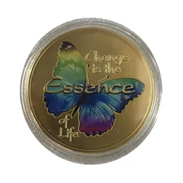 Beautiful Butterfly Pattern Gold Coin Commemorative Coin Collection.cx