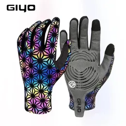 Guanti lunghi da moto Giyo colorati luminosi con dita intere per ciclismo all'aria aperta, guanti antiscivolo, riflessi, abbaglianti, 220622