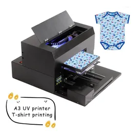 Drucker A3 Großformat-Tintenstrahldrucker UV-Flachbettdrucker für Kleidung für Kinder und Erwachsene, der Farbe dauerhaft mit hoher Auflösung druckt