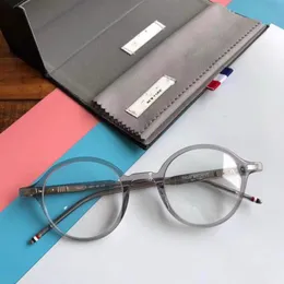 Mode solglasögon ramar hög kvalitet thom märkesdesigner retro runda glasögon optiska recept glas ramar ram män gafas kvinnor med eller