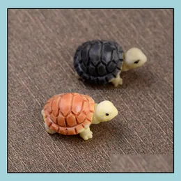 Garden Decorations Patio Lawn Home Turtle Fairy Miniature Mini Animal Tortoise Harts Artificial Craft Bonsai Dh0ny