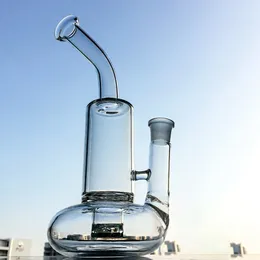 Partihandel Glas Tornado Perc Hookahs Bägare Bong Vortex Recycler Hookah Bongs med 18mm Joint Dab Rig med skål Vattenrör Olje Rigs WP146-1