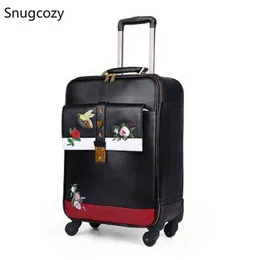 Snugcozy Fashion Avantgarde подходит для женщин, катаясь по багажению бренд, проездной, проводящий дюймовый чемодан J220708 J220708